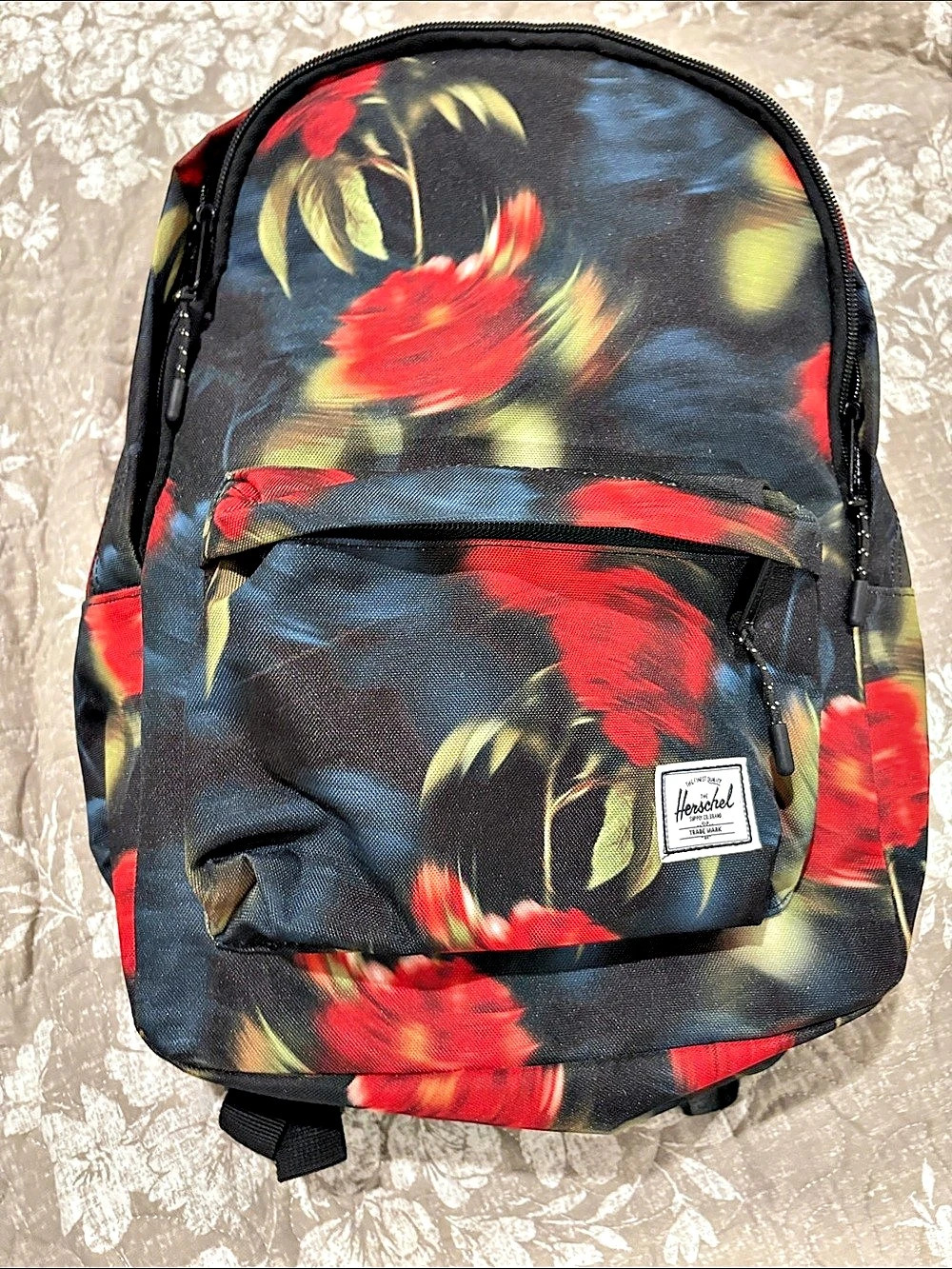 Herschel Floral Backpack in Black & Red